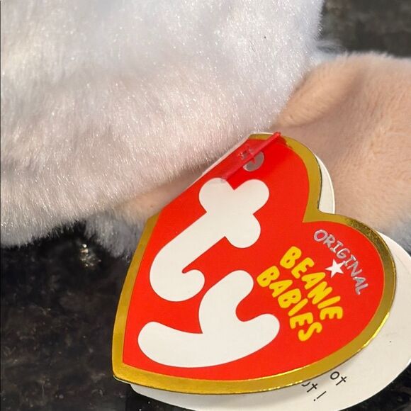 TY Beanie Baby 7” MARCEL French Bulldog Plush Stuffed Animal Toy MWMT Heart Tags - Picture 7 of 10